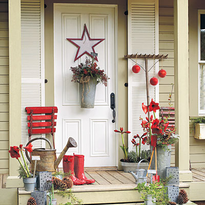 Front Porch Decorating Ideas for Christmas | One Hundred Dollars a 