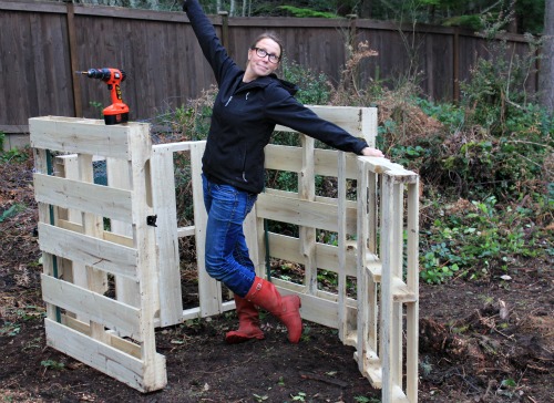 DIY - How to Build a Compost Bin Out of Wood Pallets - One ...