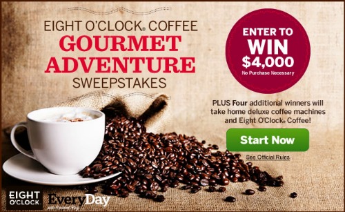 Eight O’Clock Coffee Gourmet Adventure Sweepstakes