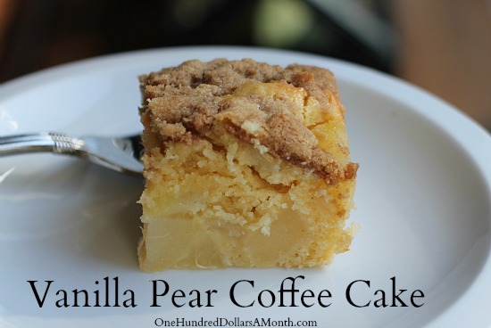 Recipe Vanilla Pear Coffee Cake