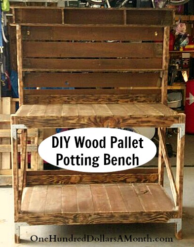 Pallet Potting Bench Wood pallet potting bench