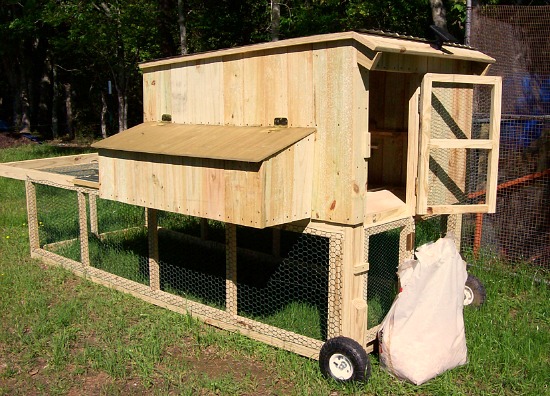 Laurie Sends in Pictures of Her Chicken Coop Tractor and Garden Beds