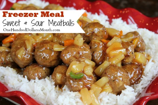 Freezer Meal Sweet and Sour Meatballs