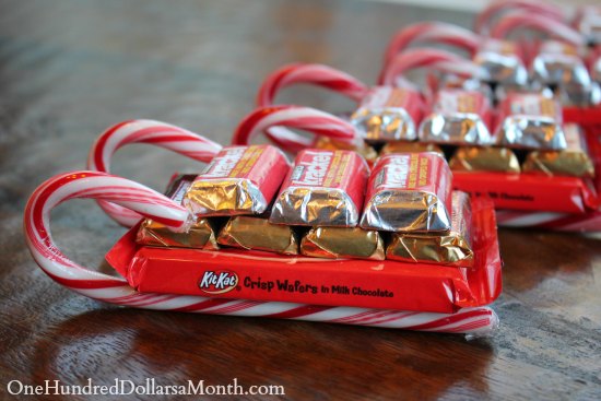Easy Kids Christmas Candy Crafts – Candy Cane Sleigh - One Hundred