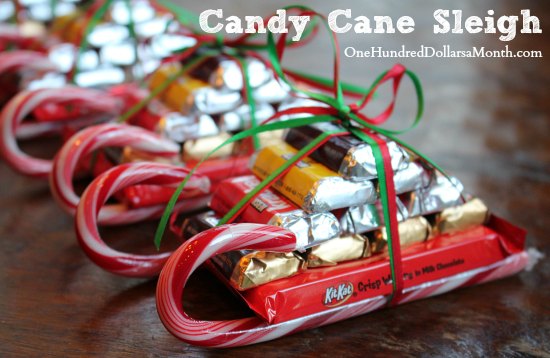 Easy Kids Christmas Candy Crafts – Candy Cane Sleigh