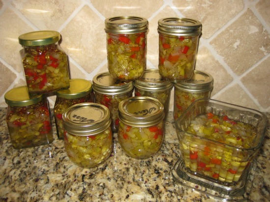 Making Zucchini Relish