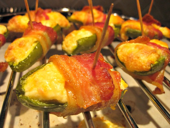 Stuffed Bacon Wrapped Jalapeno Peppers