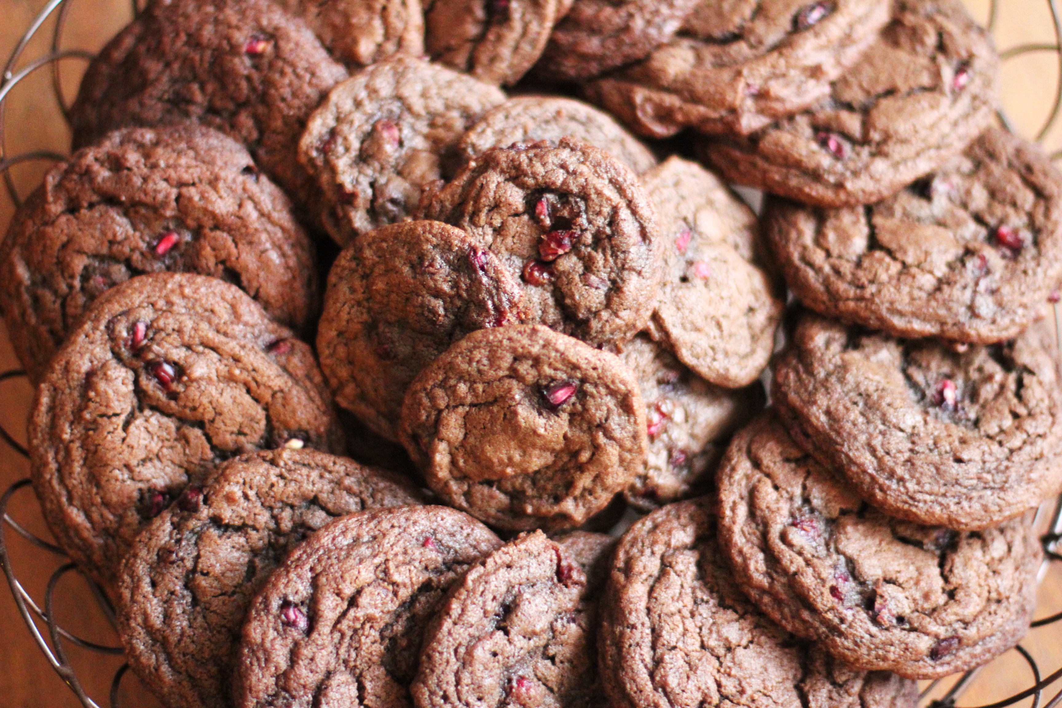OH YUM! Chocolate Pomegranate Cookies