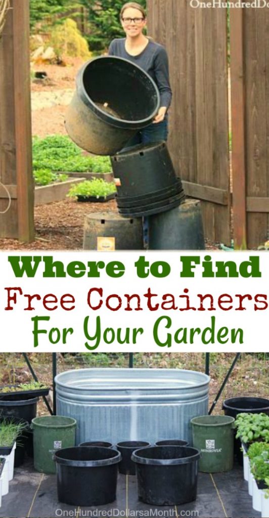 How to Find Free Containers For Your Garden - One Hundred Dollars a Month