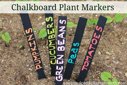 Easy Crafts For Kids – Chalkboard Plant Markers