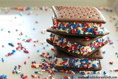 4th of July Recipe Ideas – Patriotic Ice Cream Sandwiches