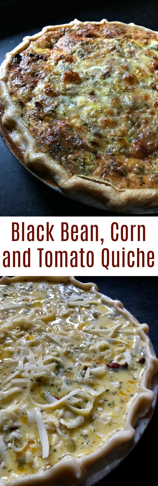 Easy Quiche Recipes – Black Bean, Corn and Tomato Quiche