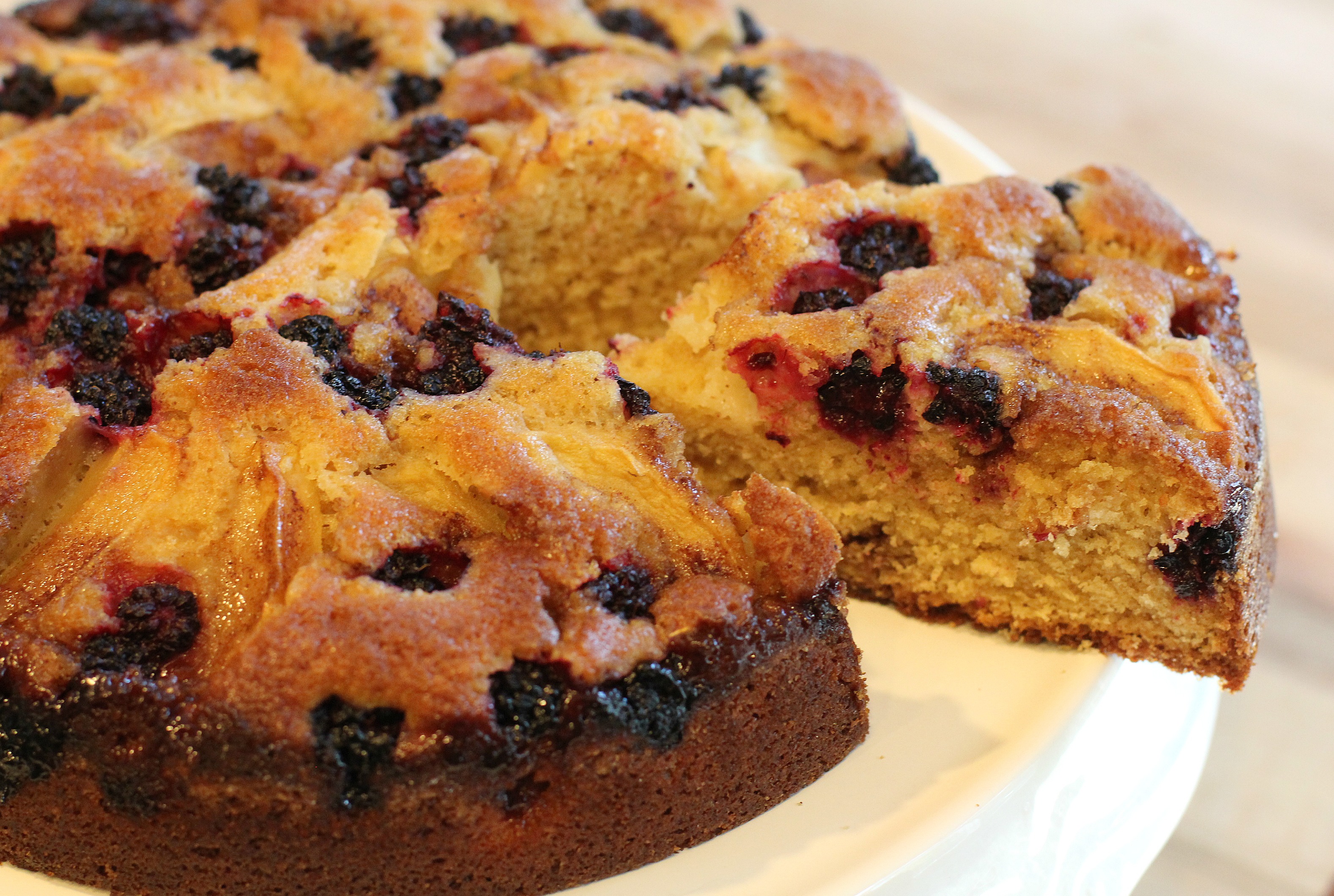 Blackberry Recipes | Blackberry Apple Cake