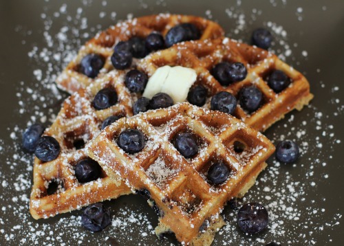 Sunday Brunch Recipes – Blueberry Cinnamon Buttermilk Waffles