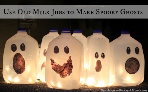 Easy Halloween Crafts for Kids – Use Old Milk Jugs to Make Spooky Ghosts