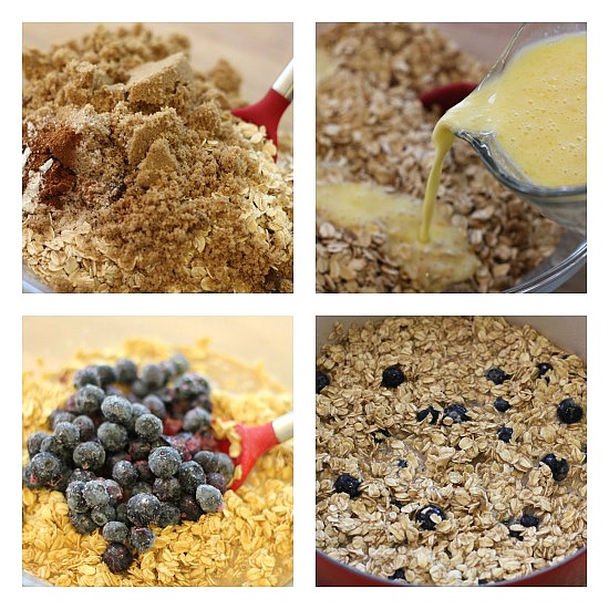 Easy Sunday Brunch Recipes – Baked Oatmeal with Blueberries