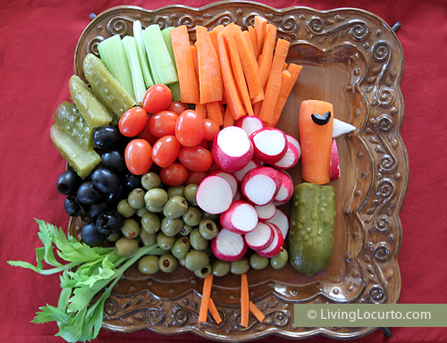 Thanksgiving Turkey Vegetable Platter Ideas