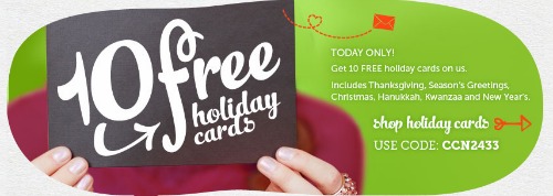 10 FREE Holiday Cards + FREE Shipping at Cardstore!