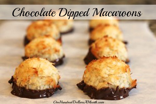 25 Days of Christmas Cookies – Chocolate Dipped Macaroons