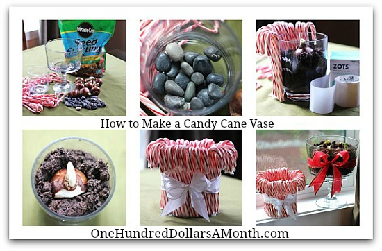 How To Make A Candy Cane Vase