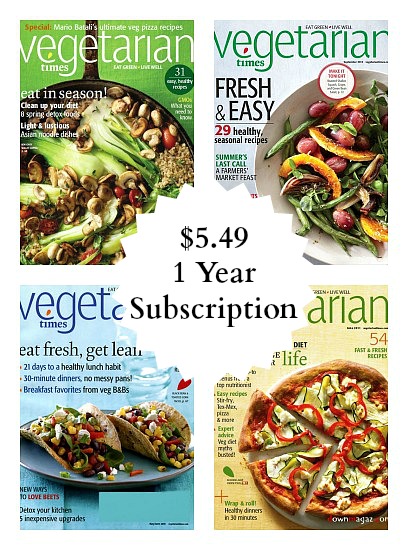 1 Year Subscription to Vegetarian Times Magazine Only $5.49 (again)!