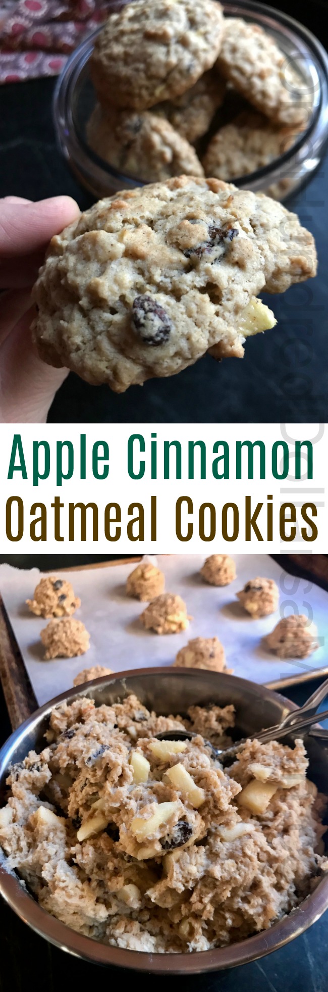 Apple Cinnamon Oatmeal Cookies