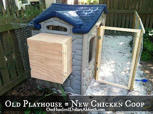 Chicken Coop Ideas – Turn a Kids Playhouse into a Chicken Coop