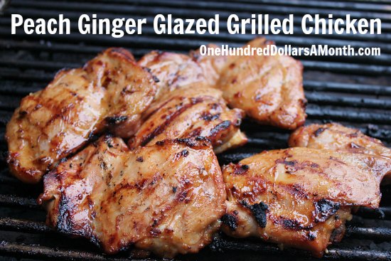 Peach Ginger Glazed Grilled Chicken