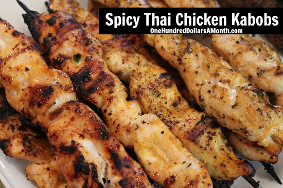 Spicy Thai Chicken Kabobs