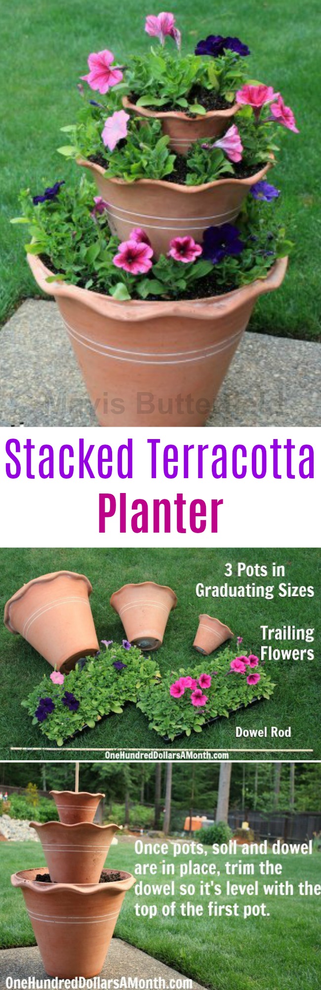 Container Gardening – DIY Stacked Terra Cotta Planter