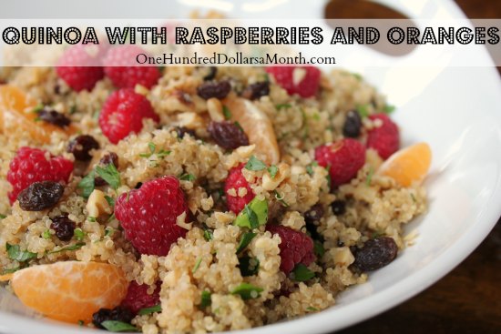 Quinoa with Raspberries and Oranges