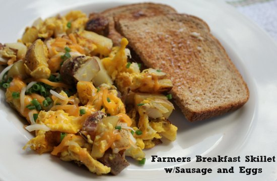 Farmers Breakfast Skillet with Sausage and Eggs