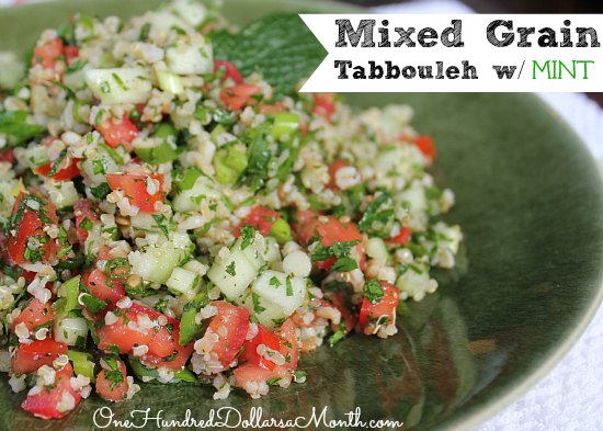 Mixed Grain Tabbouleh with Mint
