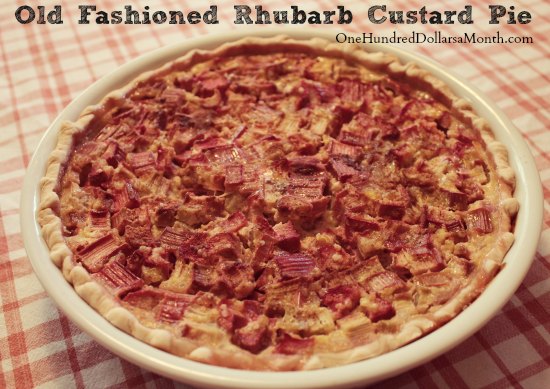 Old Fashioned Rhubarb Custard Pie