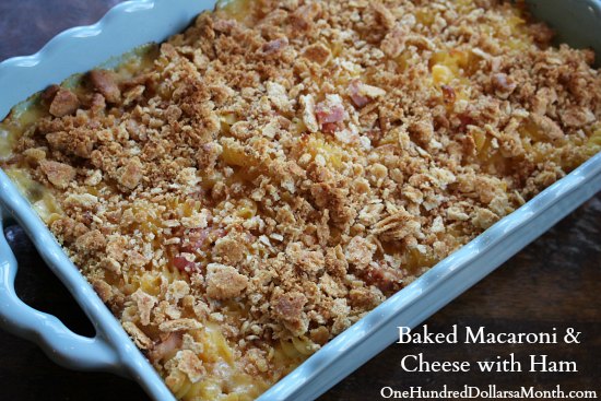 Baked Macaroni and Cheese with Ham