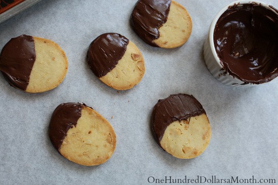 Chocolate-Dipped Macadamia Cookies