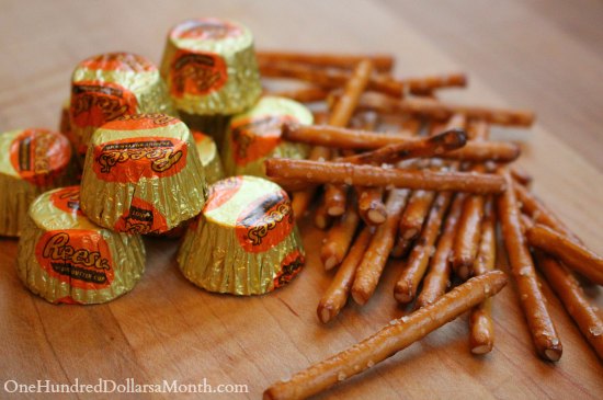 Reese’s Peanut Butter Cups Halloween Broom Treats