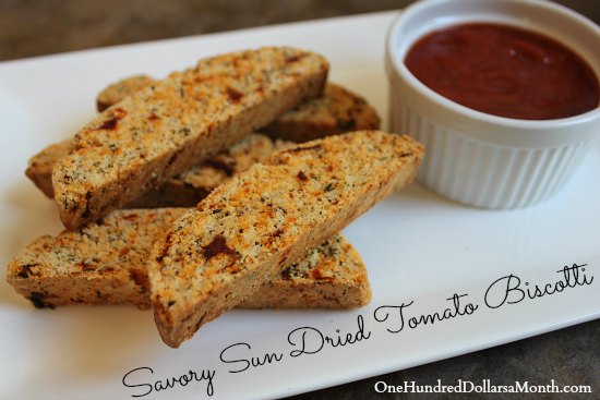 Savory Sun Dried Tomato Biscotti