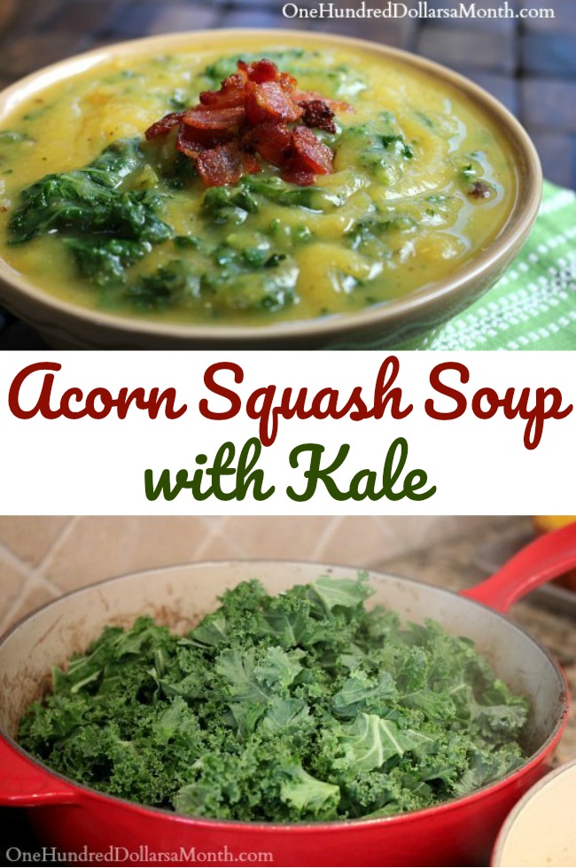 Acorn Squash Soup with Kale