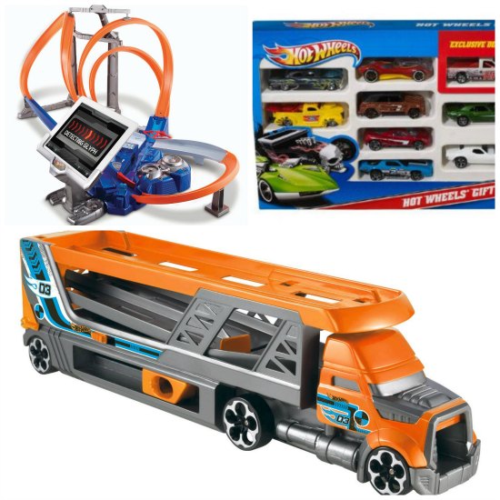 hot wheels truck with cars