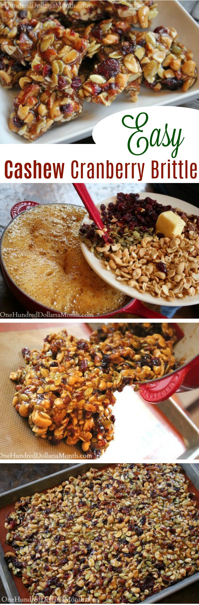 Cashew Cranberry Brittle