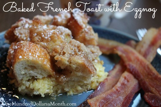 Baked French Toast with Eggnog