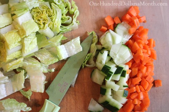 Tuna Salad Recipe with Lemon, Cucumbers and Carrots