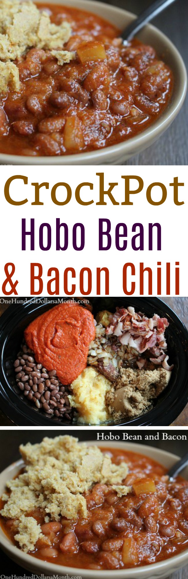 Easy Slow Cooker Recipes – Hobo Bean and Bacon Chili