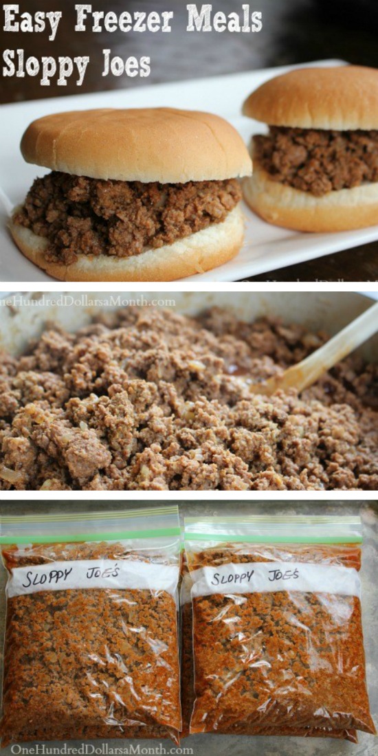 Easy Freezer Meals – Sloppy Joes