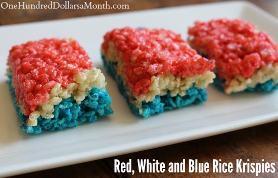 Red, White and Blue Rice Krispies