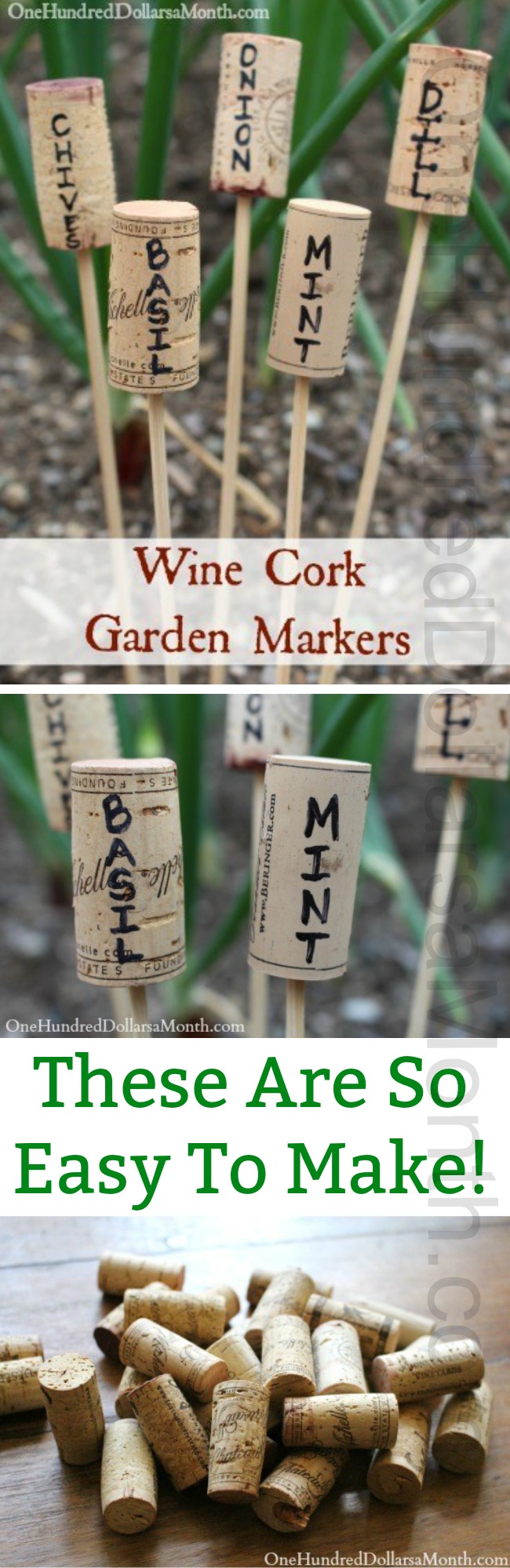 How to Recycle Wine Corks into Plant Markers