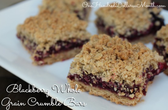 Blackberry Whole Grain Crumble Bars