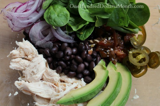 Spicy Black Bean and Avocado Chicken Wraps