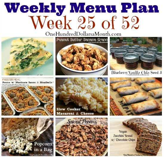 Weekly Meal Plan – Menu Plan Ideas Week 25 of 52